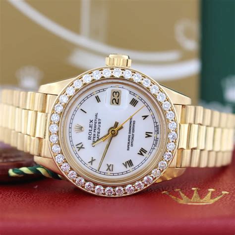 ladies 18k rolex president|ladies presidential rolex watch 18k.